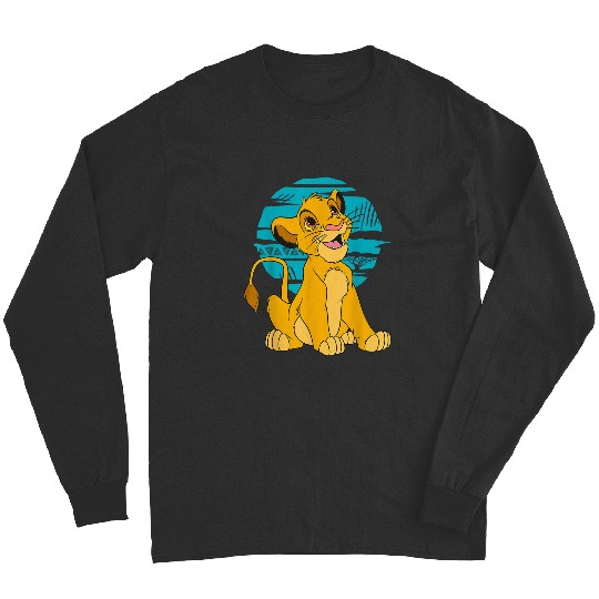 Disneyss The Lion King Young Simba Happy Blue Retro Long Sleeves