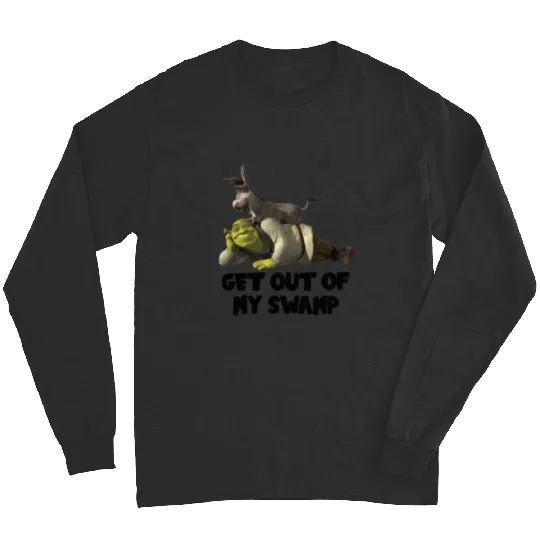 GET OUT OF MY SWAMP - Shrek  : Shrek Same Swamp Forever , Shrek Shirt, Disney Fiona Princess , Shrek,Shrek Long Sleeves