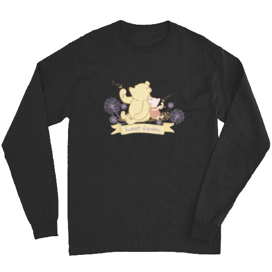 Disneyss Winnie The Pooh Sweet Garden Cute Pooh Piglet Logo Long Sleeves