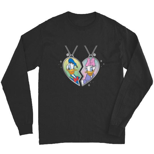 Disneyss Donald And Daisy Duck Love Heart Necklace Matching Long Sleeves