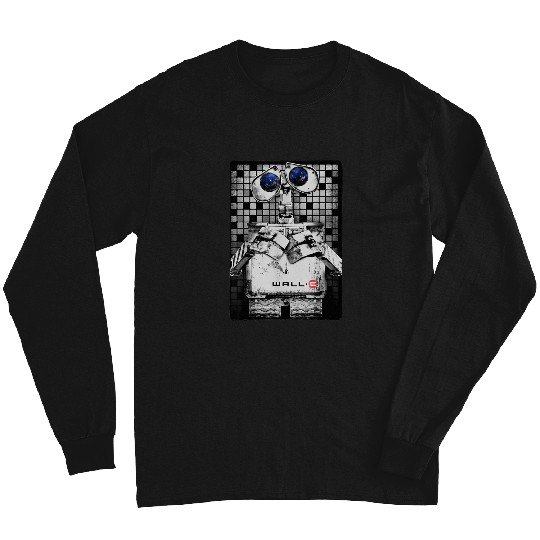 Disney Pixar Wall-e Distressed Tile Sad Eyes Movie Poster Long Sleeves