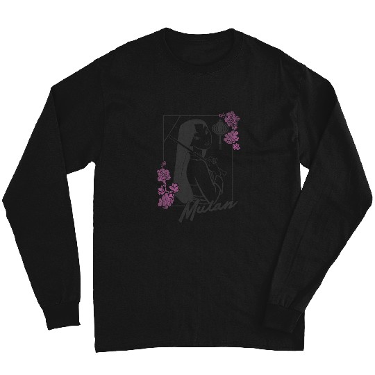 Disney Mulan Floral Outline Portrait Long Sleeves