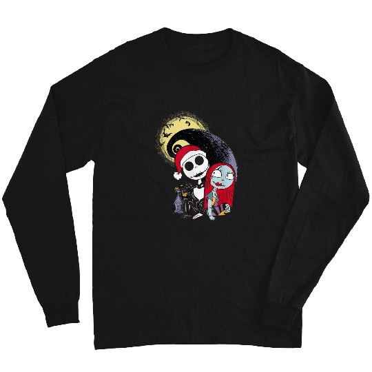 Disneyss The Nightmare Before Christmas Jack Sally Santa Hat Long Sleeves