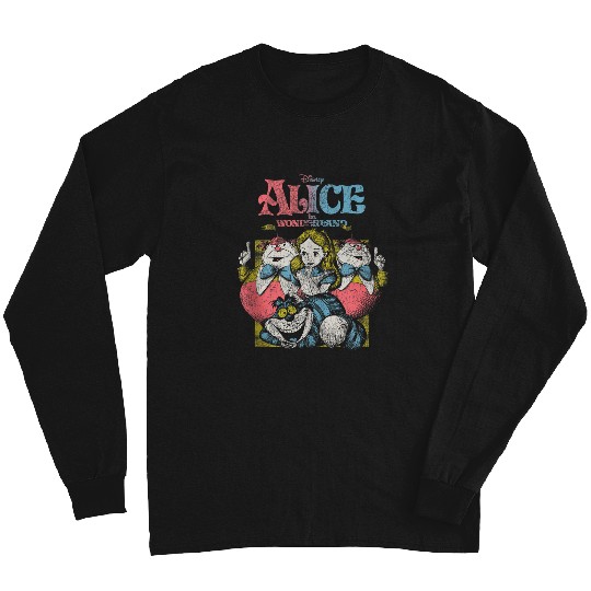 Disneyss Alice In Wonderland Iconic Characters Vintages Poster Long Sleeves