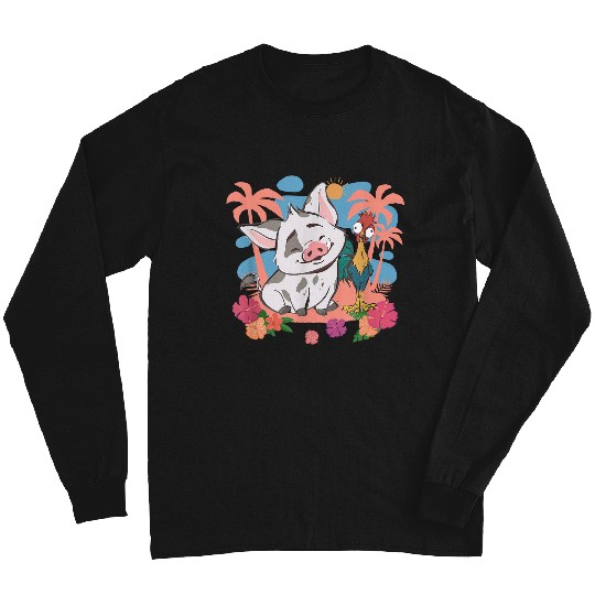 Disneyss Moana 2 Cute Pua Hei Hei Best Friends Tropical Logo Long Sleeves