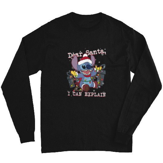Disneyss Lilo Stitch Christmas Dear Santa I Can Explain Long Sleeves