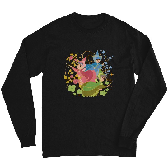 Disneyss Princess Sleeping Beauty Flora Fauna Merryweather Long Sleeves