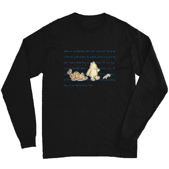 Disneyss Winnie The Pooh And Tiger Quote Cute Big Chest Logo Long Sleeves