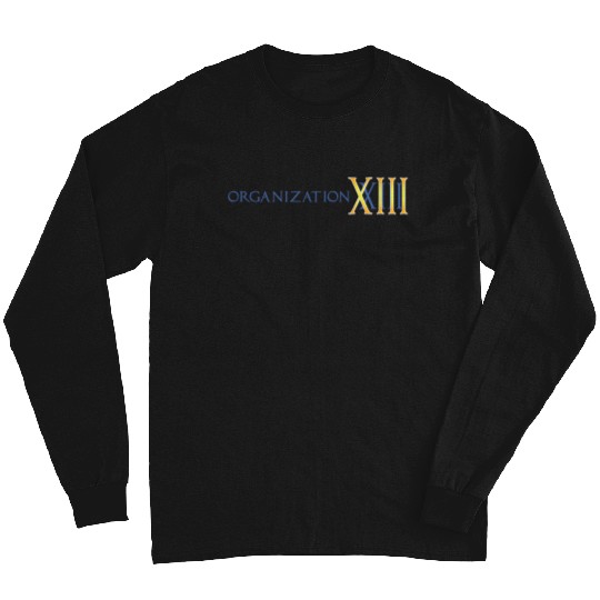 Disneyss Kingdom Hearts Organization Xiii Big Chest Text Logo Long Sleeves