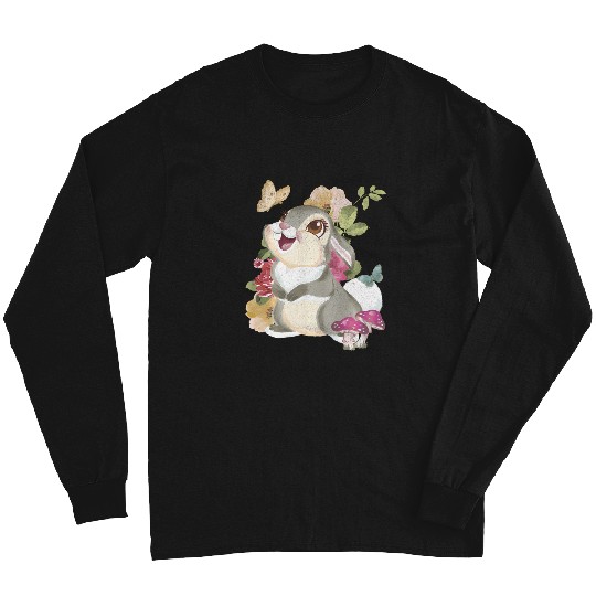 Disney Bambi Thumper Vintage Floral Portrait Long Sleeves