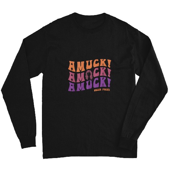 Disneys hocus pocus amuck amuck amuck text Long Sleeves
