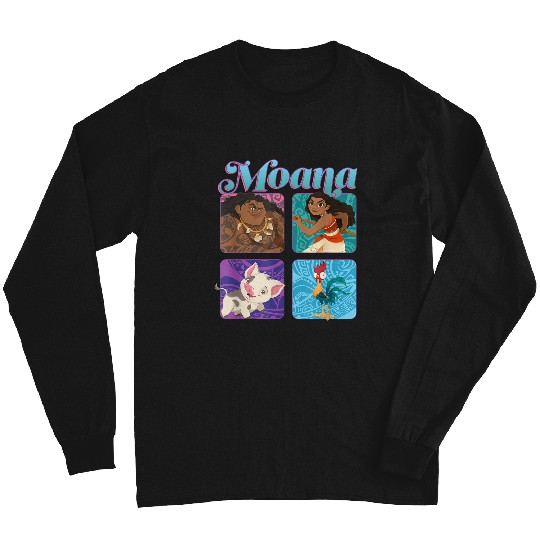 Disneyss Moana Pua Maui Hei Hei Retro Box Up Chest Panels Long Sleeves