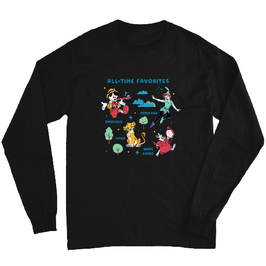Disney Vintage Peter Pan, Pinocchio, Simba & White Rabbit Long Sleeves