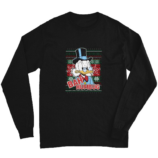 Disney Ducktales Christmas Scrooge Mcduck Bah Humbug Long Sleeves
