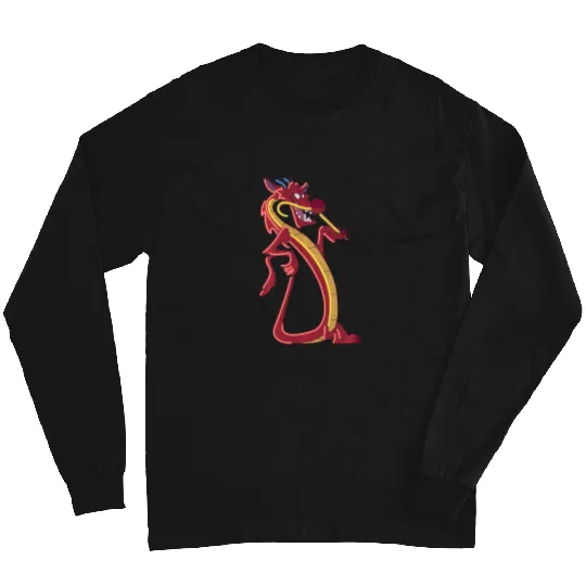 Disney Mulan Mushu Neon Accent Portrait Long Sleeves