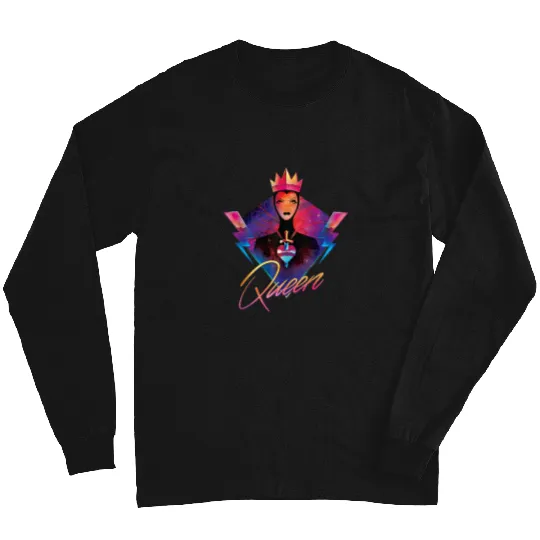 Disneys villains evil queen neon 90s rock band Long Sleeves