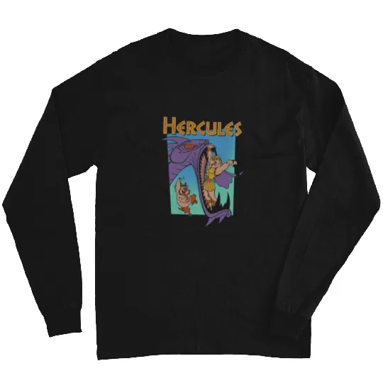 Disney Hercules Hydra Battle Retro Classic Movie Poster Long Sleeves