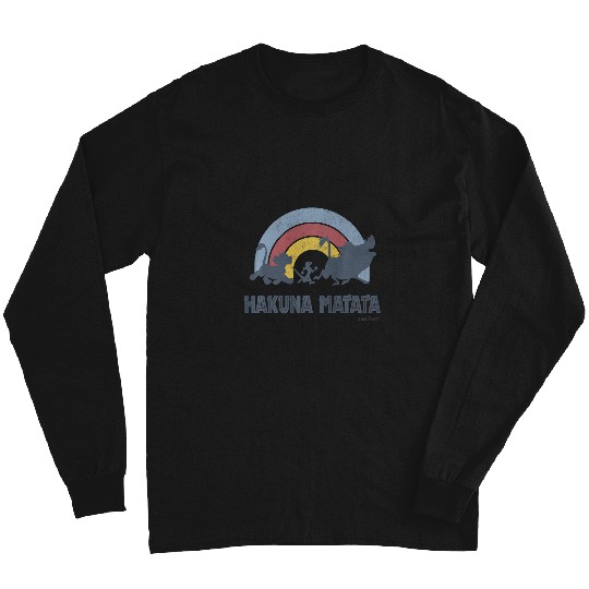 Disneys lion king hakuna matata distressed rainbow logo premium Long Sleeves