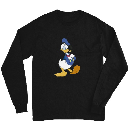 Womens Disney Mickey And Friends Donald Duck Traditional Portrait V-Neck Long Sleeves