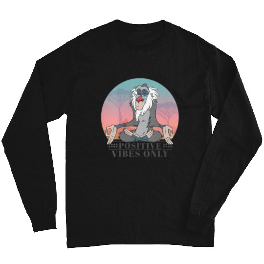 Womens Disney The Lion King Rafiki Positive Vibes Only Vintage V-Neck Long Sleeves