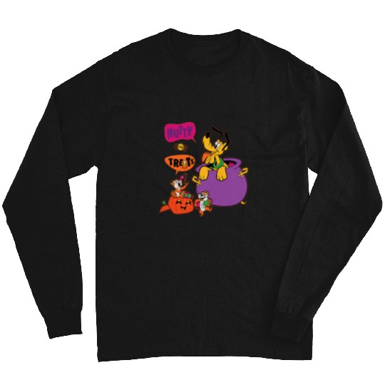 Disneys Pluto and Chip n Dale Nutty for Treats Halloween Long Sleeves