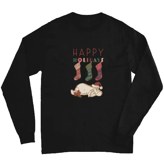 Disney Winnie the Pooh Eeyore Happy Holidays Long Sleeves