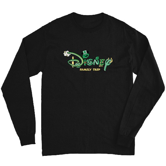 Disneyss Logo St Patricks Day Family Trip Vacation Matching Vneck Long Sleeves