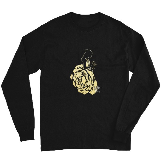 Disneys Beauty The Beast Belle Golden Dress Graphic Long Sleeves