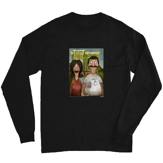 Bobbs Burgerszz American Gothic Sweat  : Bobs Burgers Family Shirt, Bobs Burgers Vintage Long Sleeves