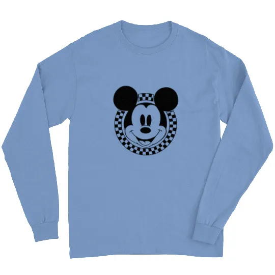 Retro Mickey Checkerboard Circle Long Sleeves, Mickey Long Sleeves, Disney Mickey Long Sleeves