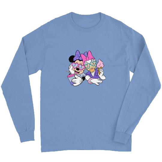 Retro Minnie and Daisy Face, Best Friends Minnie and Daisy Long Sleeves, Disney Tie Dye Long Sleeves, Minnie and Daisy Long Sleeves