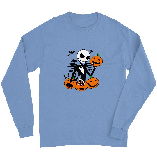 Jack Skellington Pumpkin Face Long Sleeves, Halloween Disney Long Sleeves