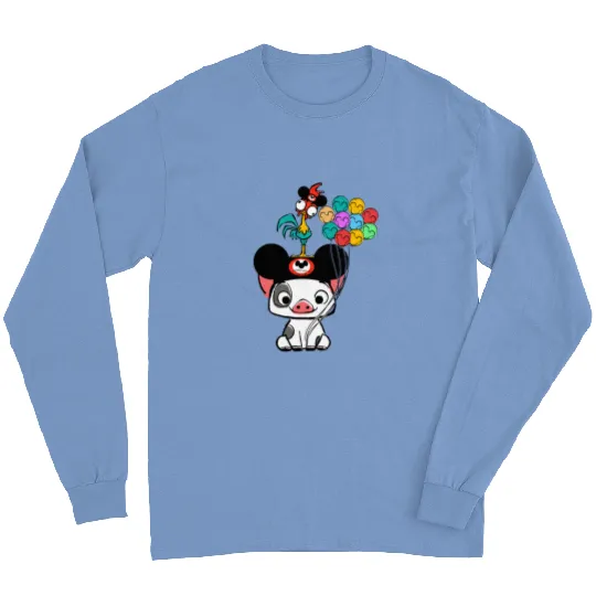 Retro 90s Disney Moana Pua And Hei Hei Vacay Mode Mickey Balloon Long Sleeves
