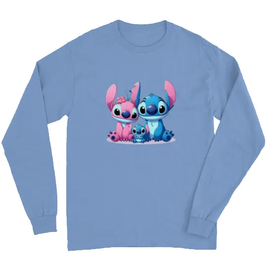 Lilo And Stitch , Stitch Angel , Lilo and Stitch , Funny Stitch, Disney Family Long Sleeves