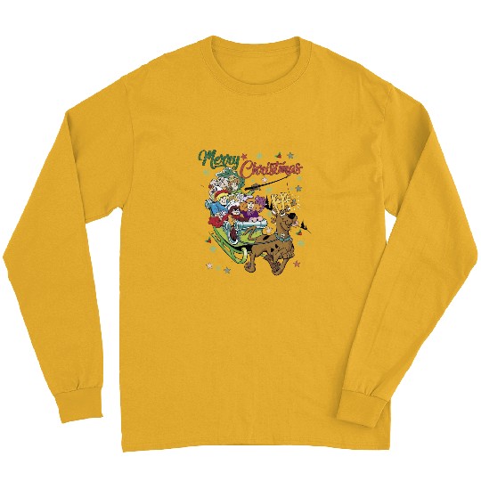 Christmas Scooby Doo Unisex Long Sleeves, Disney Scooby Doo Xmas Long Sleeves