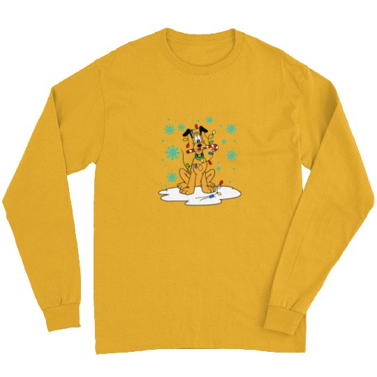 Disney Christmas Long Sleeves, Pluto Christmas Long Sleeves, Disney Pluto Long Sleeves