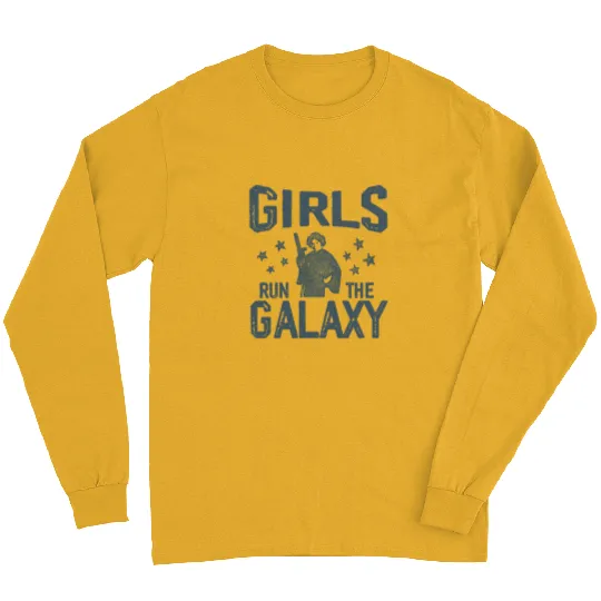 Vintage Star Wars Princess Leia Girls Run The Galaxy Long Sleeves, Disney Star Wars Long Sleeves