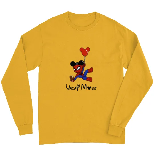 Spiderman Vacay Mode Long Sleeves, Disney Spiderman Long Sleeves