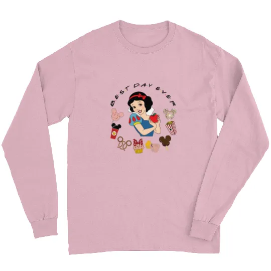 Disney Snow White Long Sleeves, Snow White Disney Snacks Long Sleeves, Disney Best Day Ever Snow White Long Sleeves