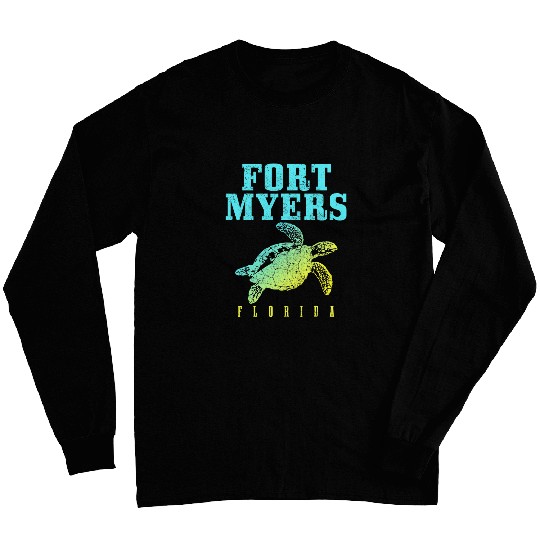 Turtle Pet Fort Myers Beach Florida Sea Turtle Surfer Scubas Diving Long Sleeves
