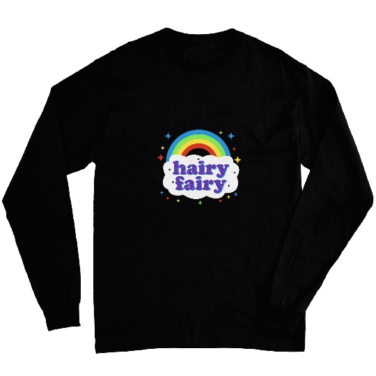 Bear Pet Hairy Fairy Gay Bear Funny LGBT Rainbow Pride Community Long Sleeves