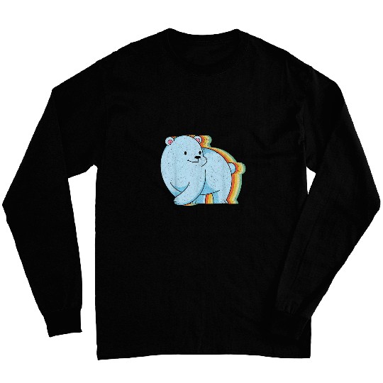 Bear Pet Retro Polar Bear Lover Arctic Animal Cute Polar Bear 1 Long Sleeves