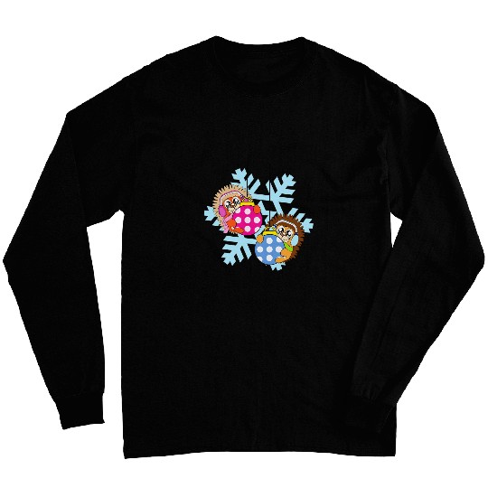 Hedgehog Pet Christmas Balls Winter Snowflake Snow 3 Long Sleeves