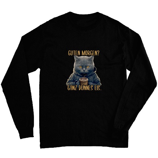 Coffee Fun Guten Morgen Ganz Thin Ice Cream Cat Coffee 1 Long Sleeves