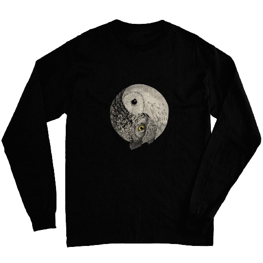Owl Pet Balance Ying And Yang Owl Bird Long Sleeves