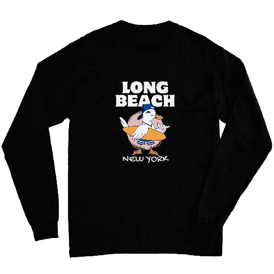 LONG BEACH NEW YORK vintages Surf Retro Surfing Long Sleeves