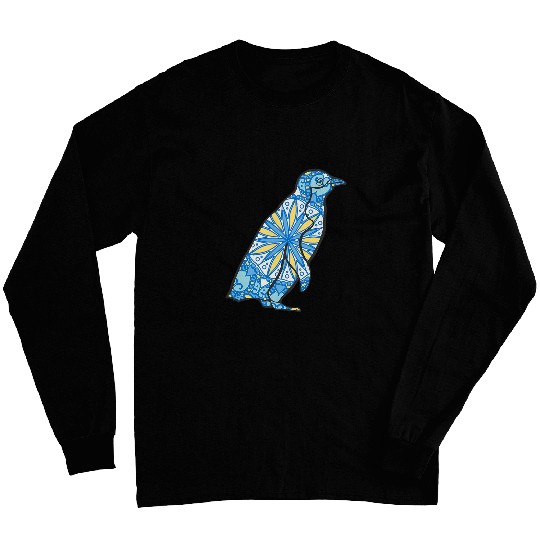 Penguin Pet Mandala Penguin Geometric Pattern Art Mandala Animal Long Sleeves