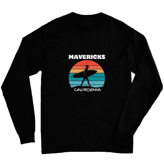 MAVERICKS californias SURF vintages SUNSET SURFING Long Sleeves