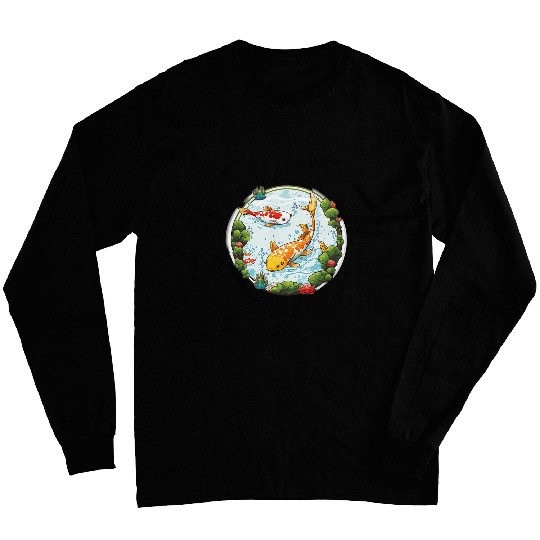 Swim in a Pond of Love and Positivity Japan Koi Fish Long Sleeves