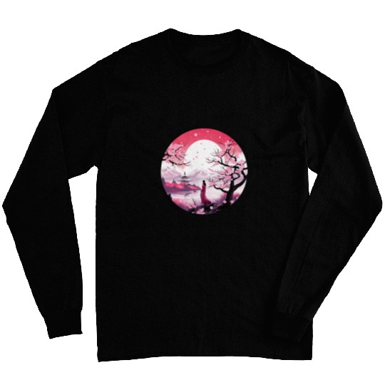 Mount Fuji Cherry Blossoms Geisha Japanese Garden Japan 1 Long Sleeves
